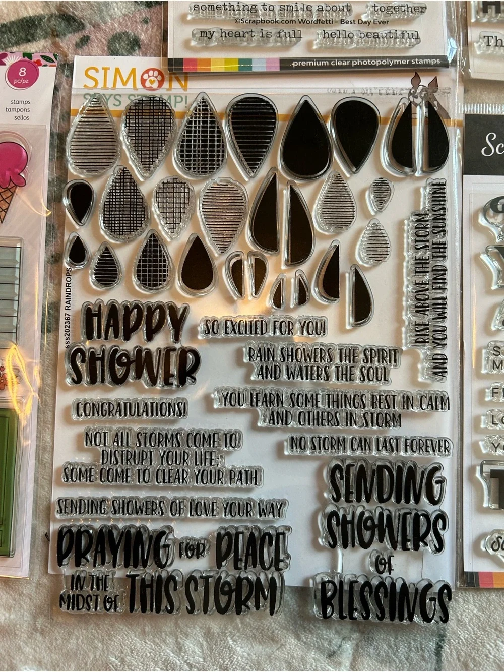 Set of Card Making and Journalling Stamps